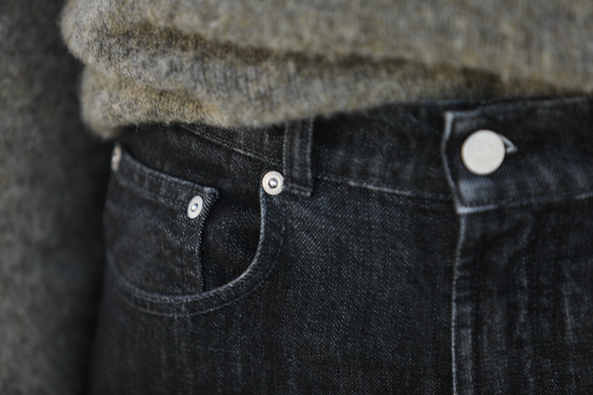 Jean Japanese Black Stonewash - Wide Leg Fit