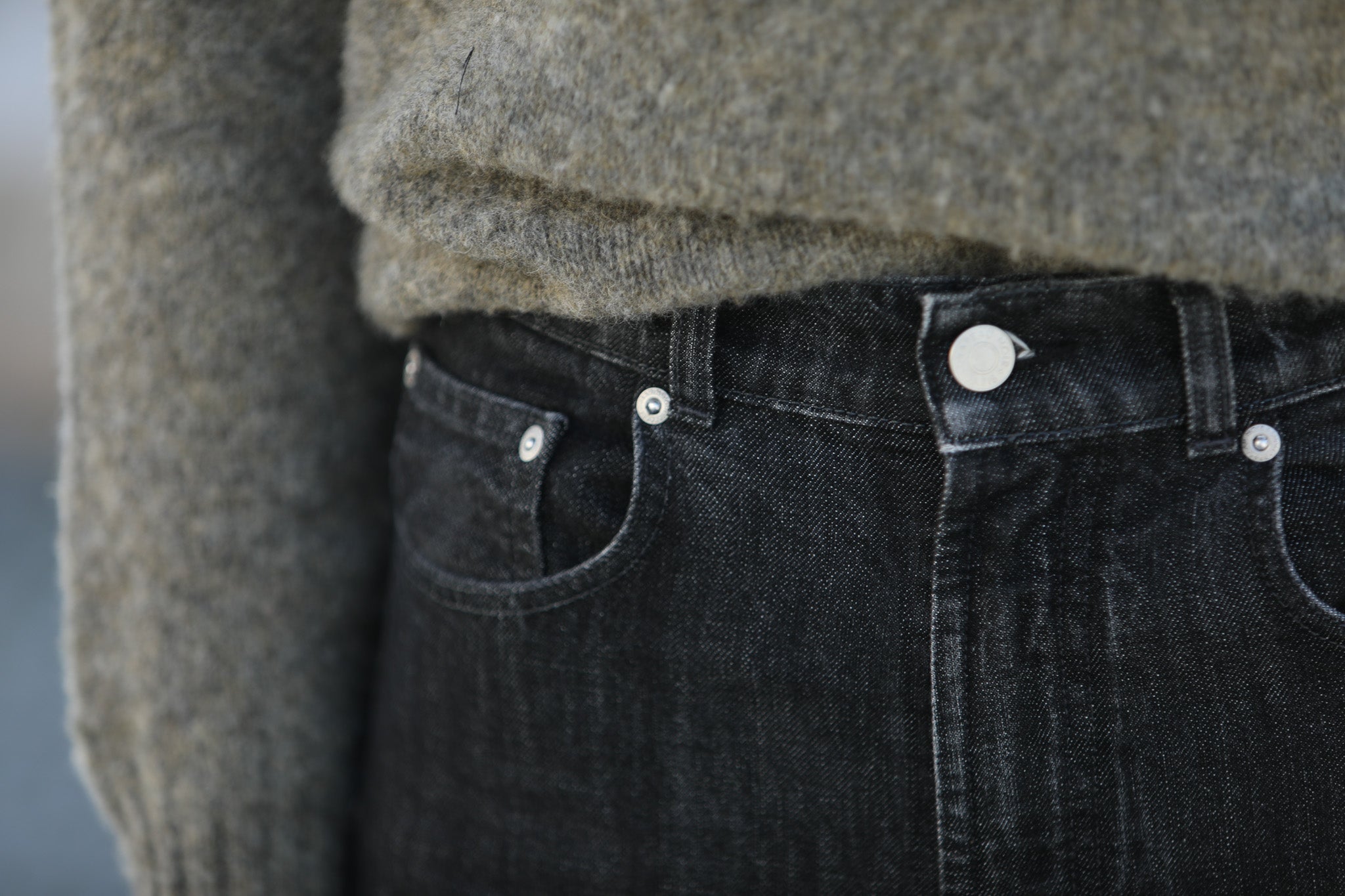 Jean Japanese Black Stonewash - Wide Leg Fit