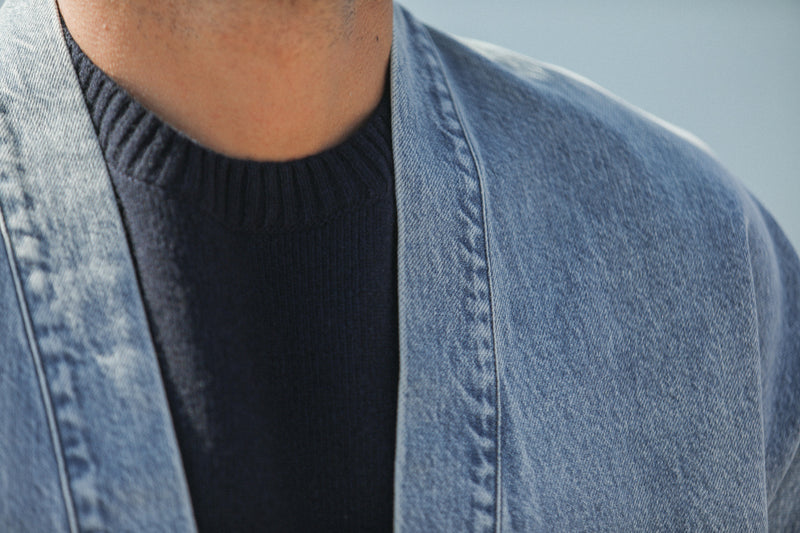 Veste Kimono Denim Japonais Bleached