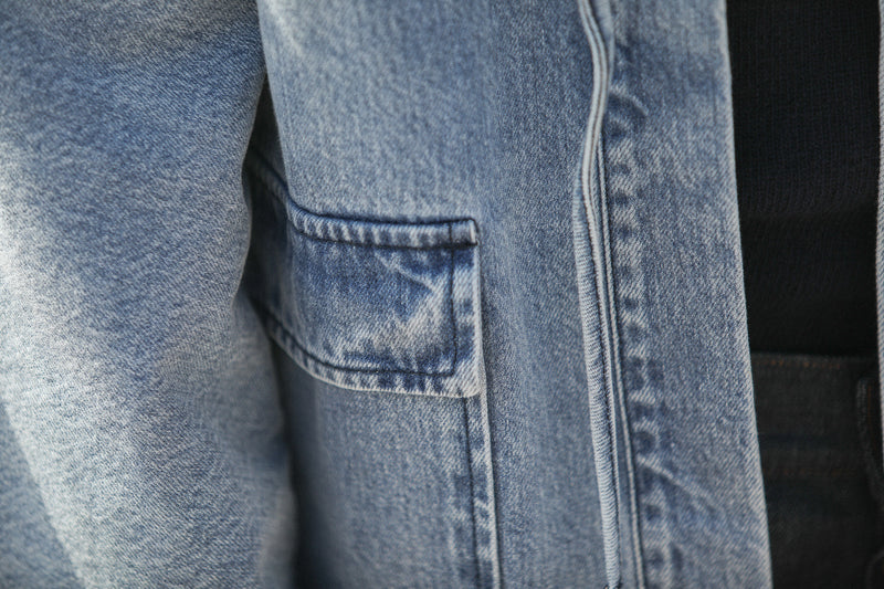 Veste Kimono Denim Japonais Bleached