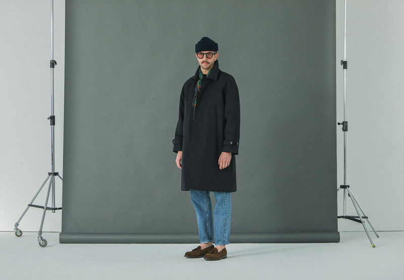 Balmaccan Imperméable Technique Marine – Drapeau Noir