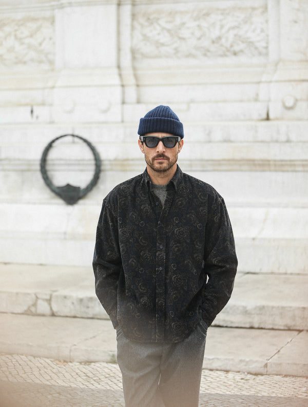 SOON - Surchemise Velours Japan Navy - New Modern Fit