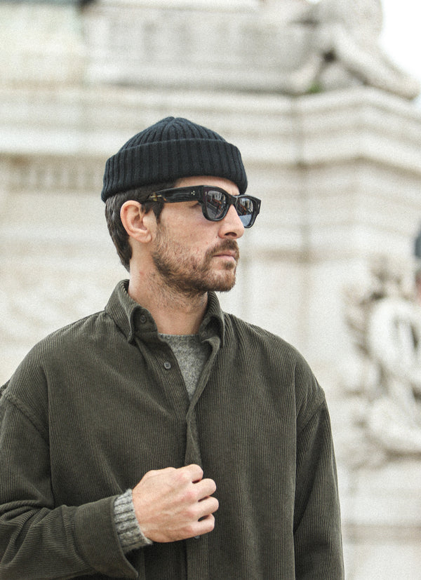 SOON - Surchemise Velours Khaki - New Modern Fit