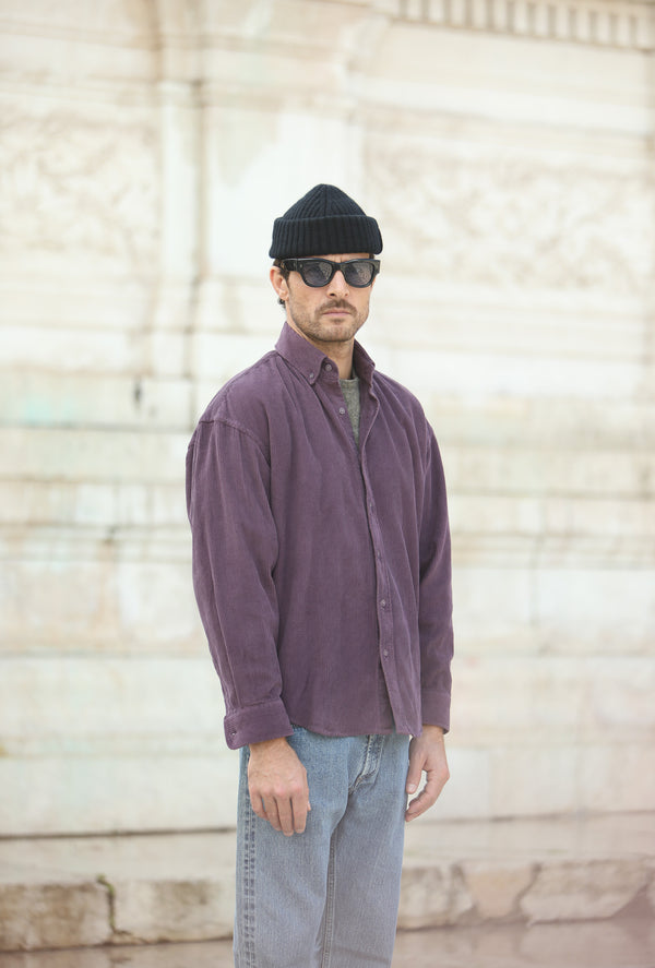 SOON - Surchemise Velours Violet - New Modern Fit