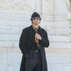 Manteau Long - Laine & Cachemire Noir - Coupe Classique Contemporaine