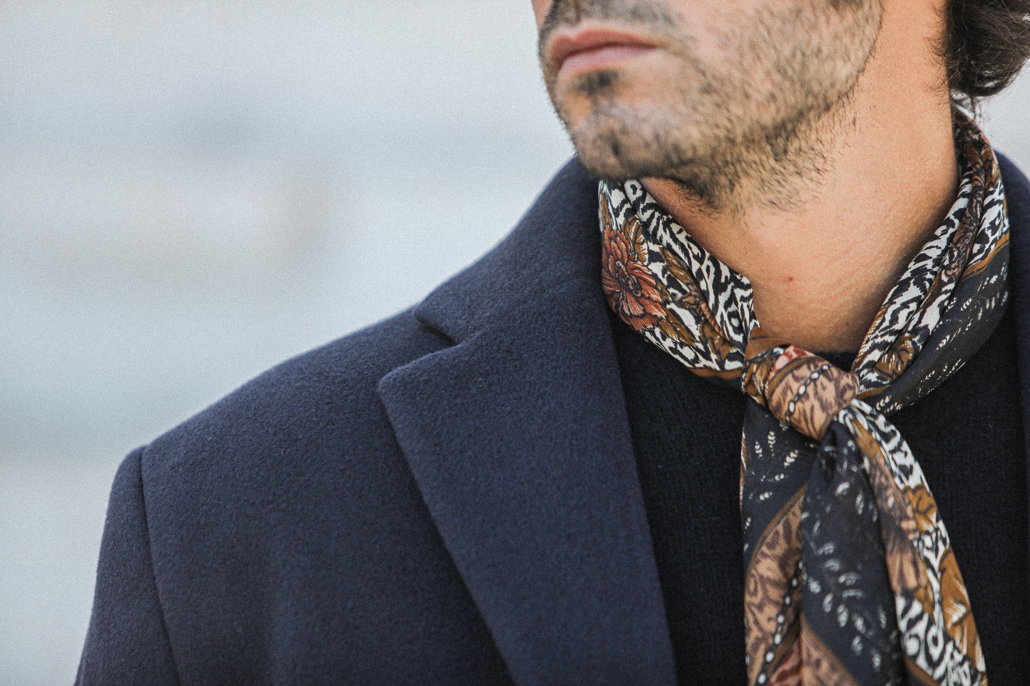 Manteau Long - Laine & Cachemire Navy