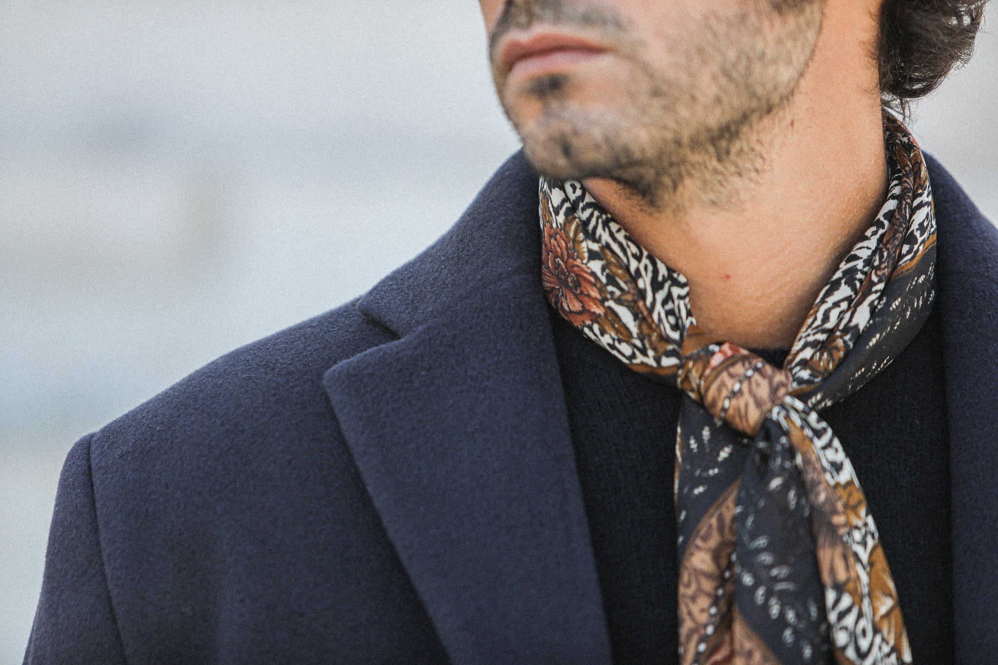 Manteau Long - Laine & Cachemire Navy