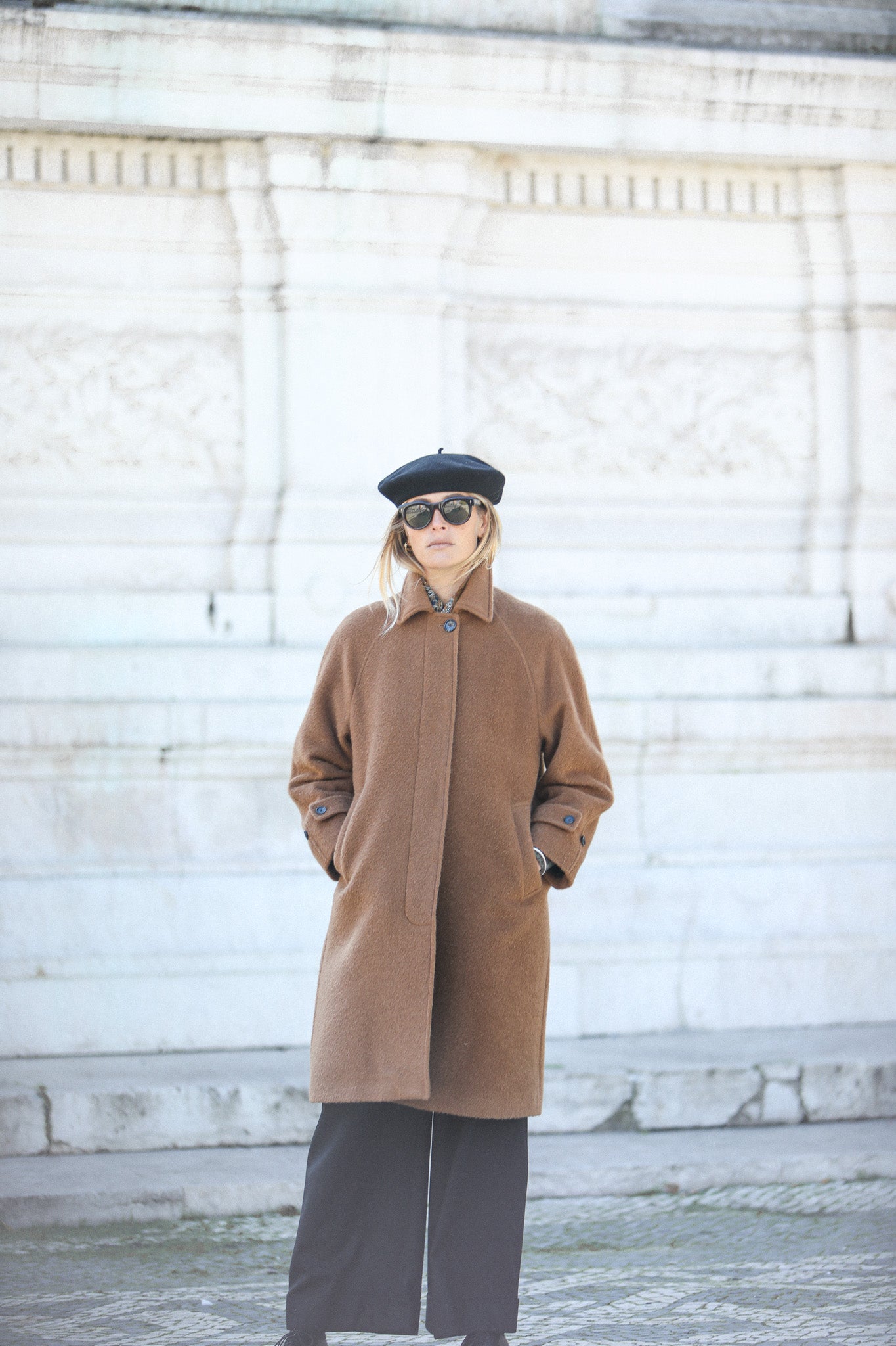 Manteau Balmaccan Wool & Alpaca Beige