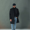 Manteau Long Laine & Cachemire Navy