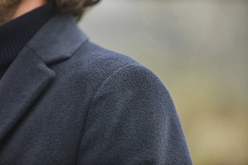 SOON - Manteau Long Laine & Cachemire Navy