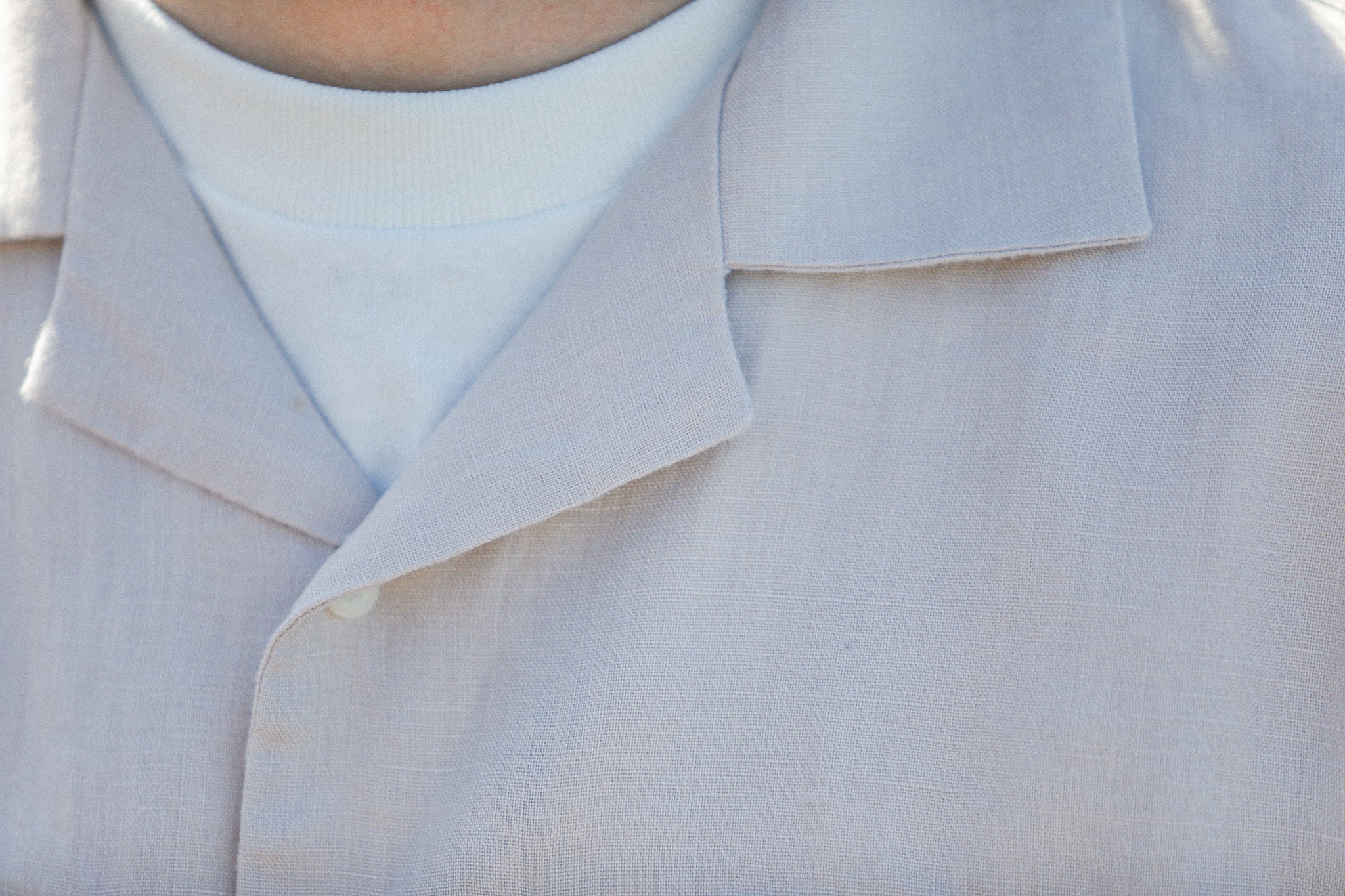 Military Camp Collar Lin Crème