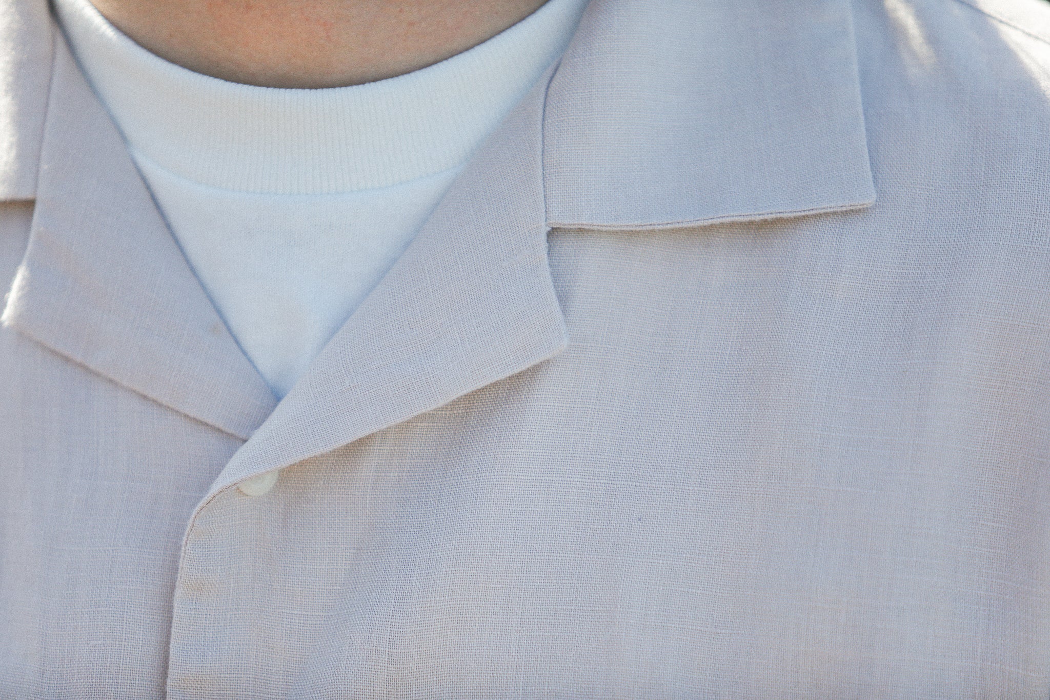 Military Camp Collar Lin Crème