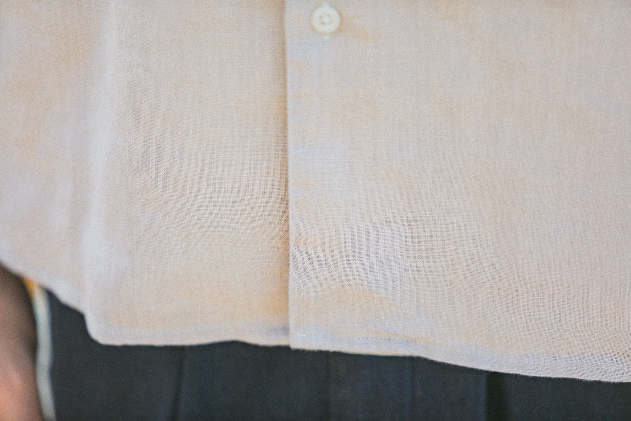 Military Camp Collar Lin Crème