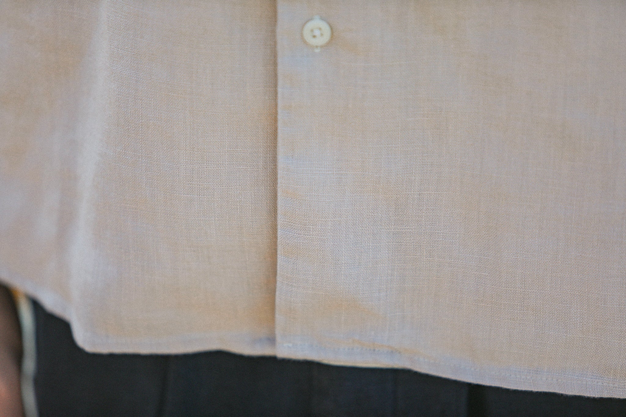 Military Camp Collar Lin Crème