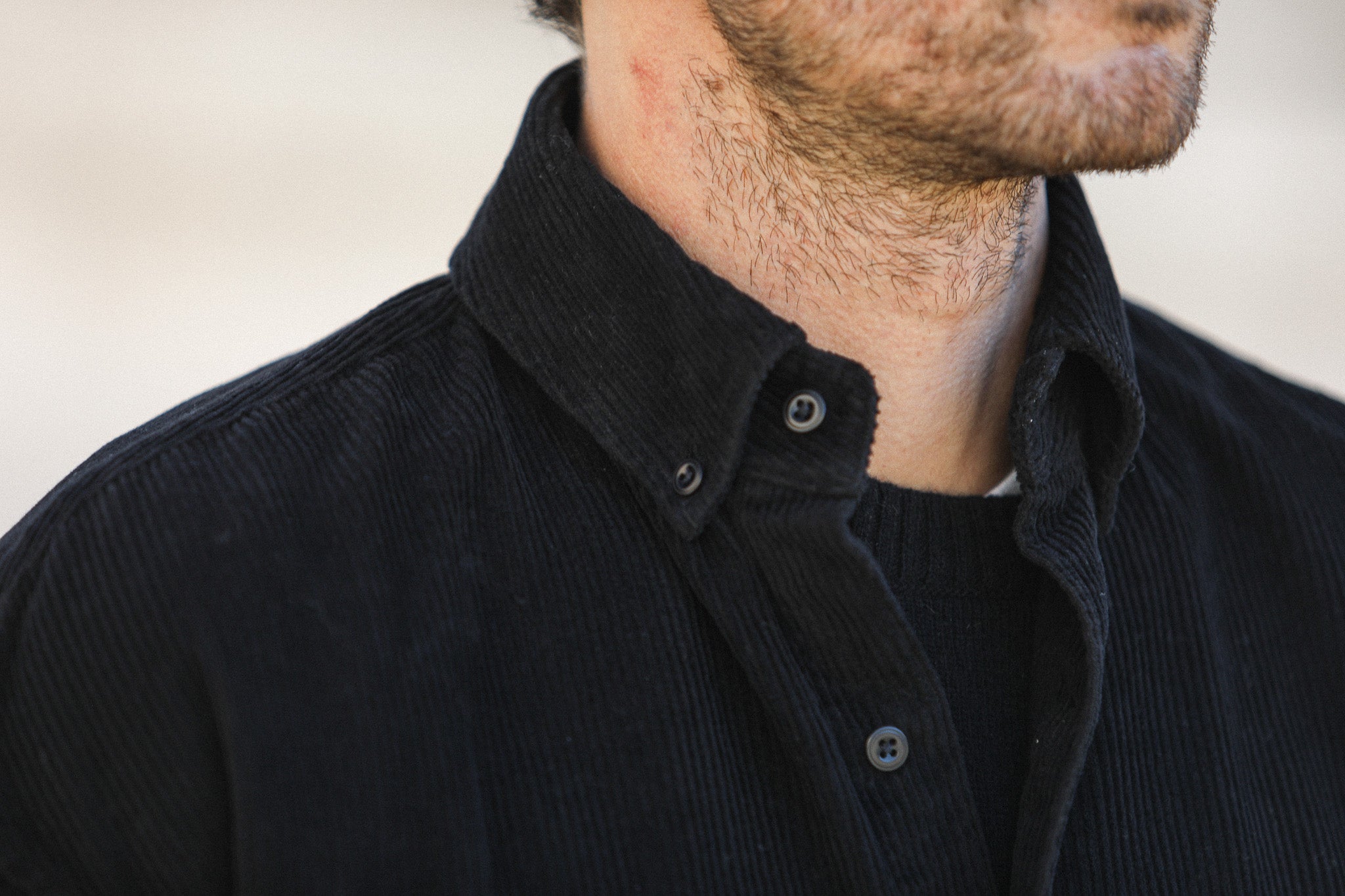 Surchemise Velours Noire - New Modern Fit