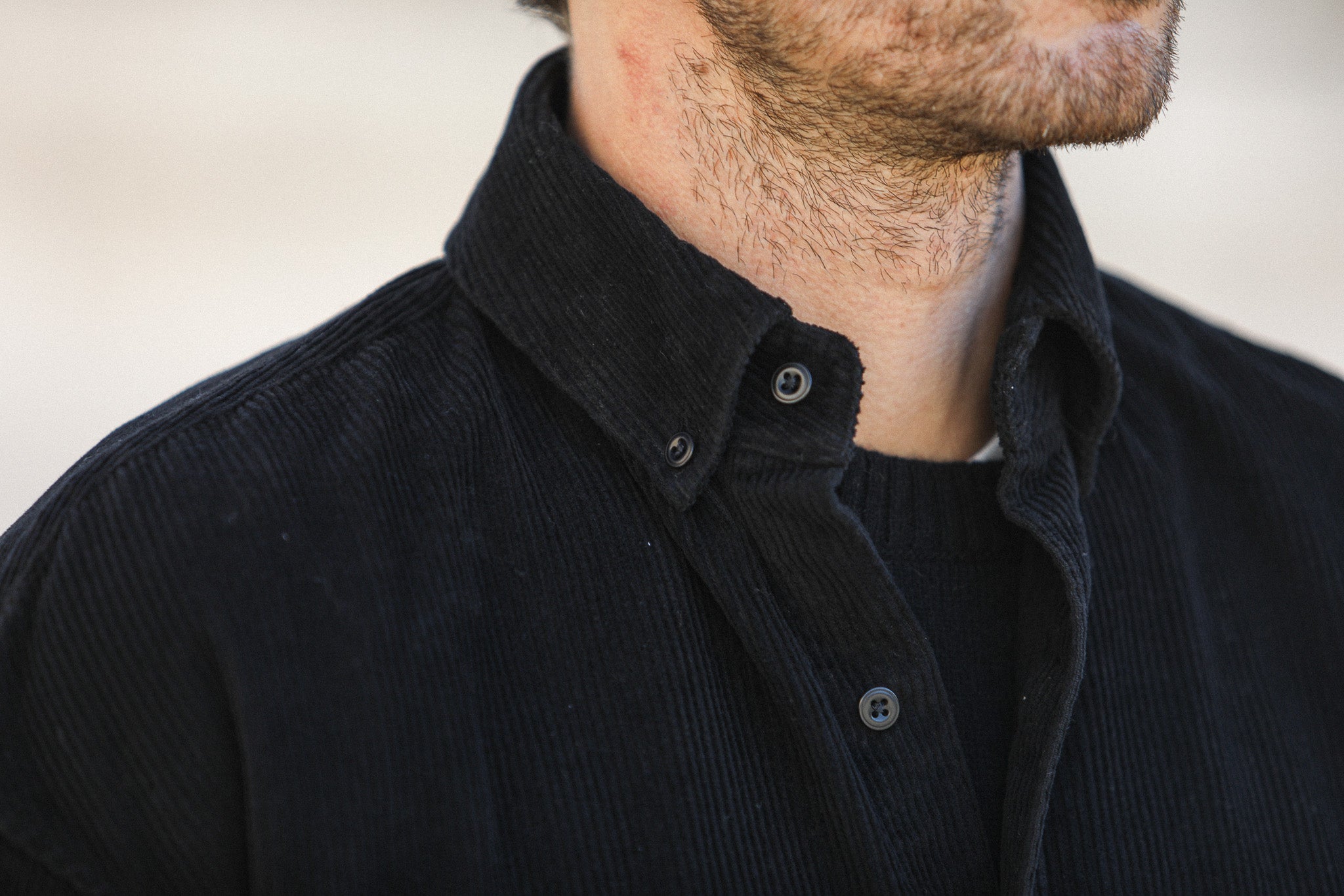 Surchemise Velours Noire - New Modern Fit