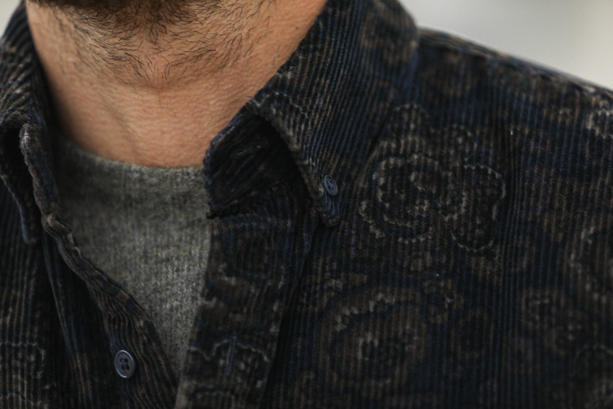 SOON - Surchemise Velours Japan Navy - New Modern Fit