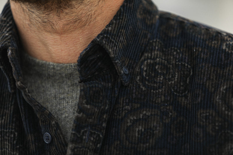 SOON - Surchemise Velours Japan Navy - New Modern Fit