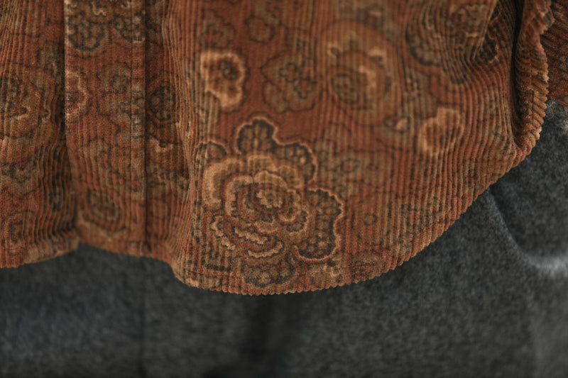 Surchemise Velours Japan Floral Paisley Rust - New Modern Fit
