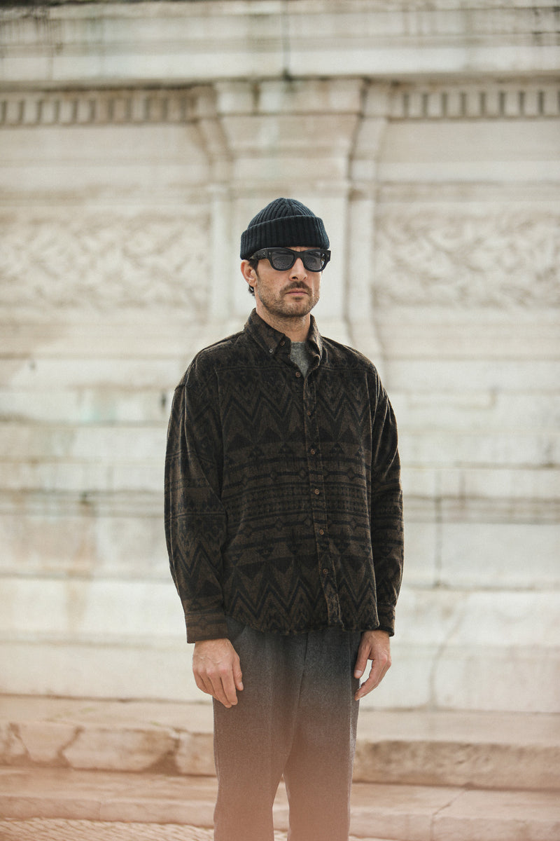 Surchemise Velours Japan Navajo Brown - New Modern Fit