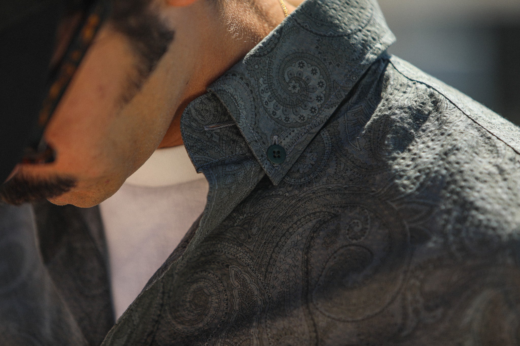 Chemise Japanese Seersucker Paisley - Modern fit