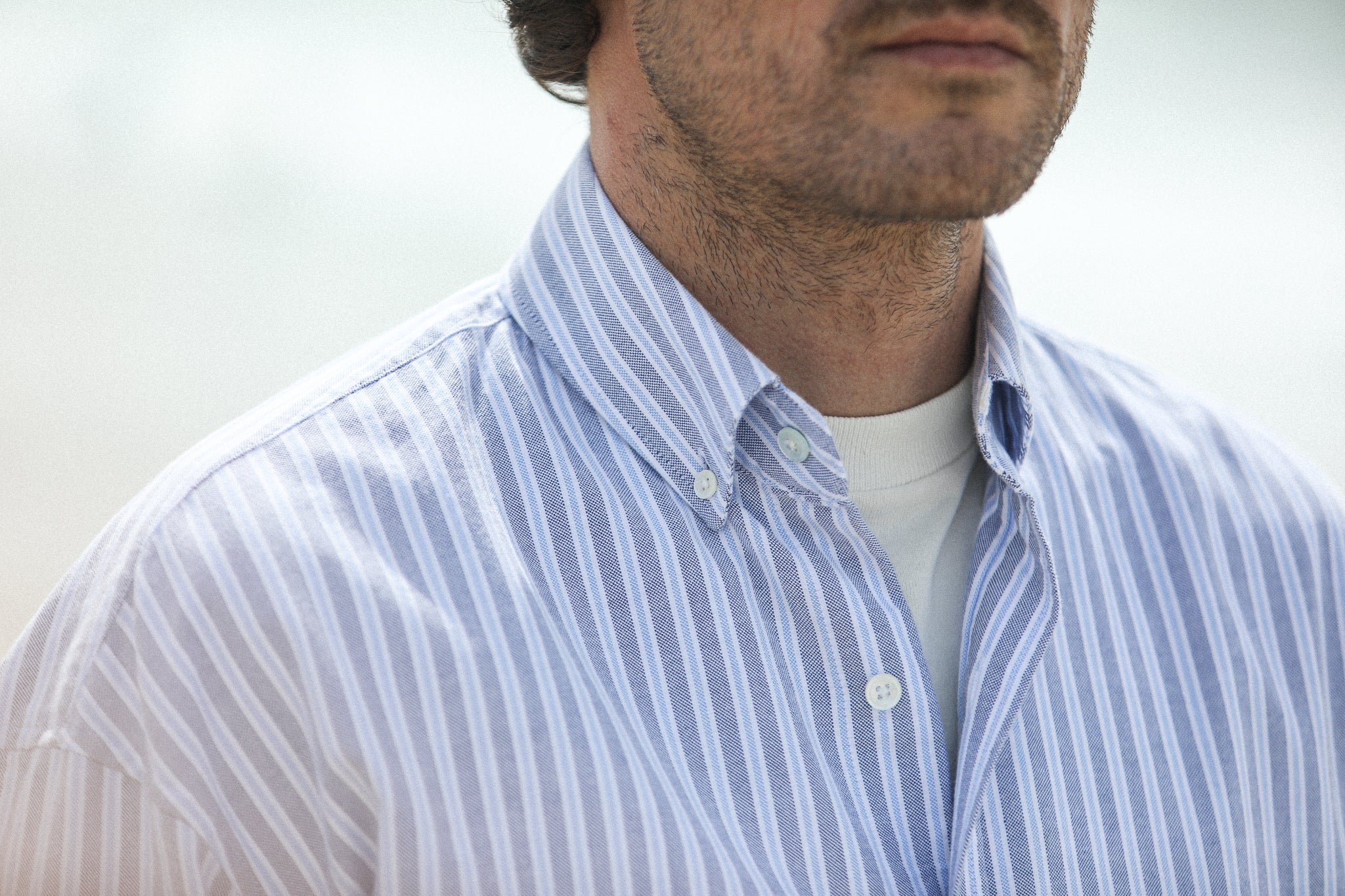 Chemise Oxford Rayures Bleue - Modern Fit