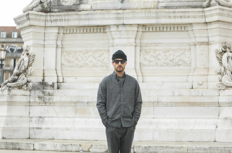 Chemise Flanelle Gris chiné - New Modern Fit