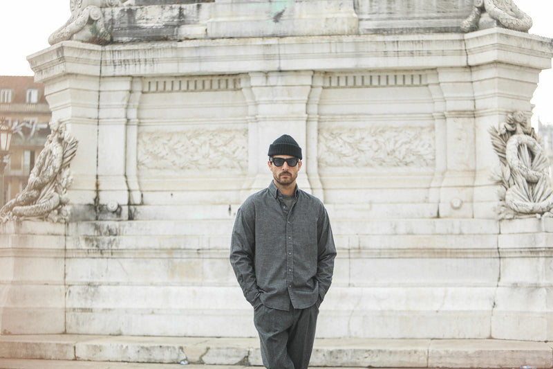 Chemise Flanelle Gris chiné - New Modern Fit