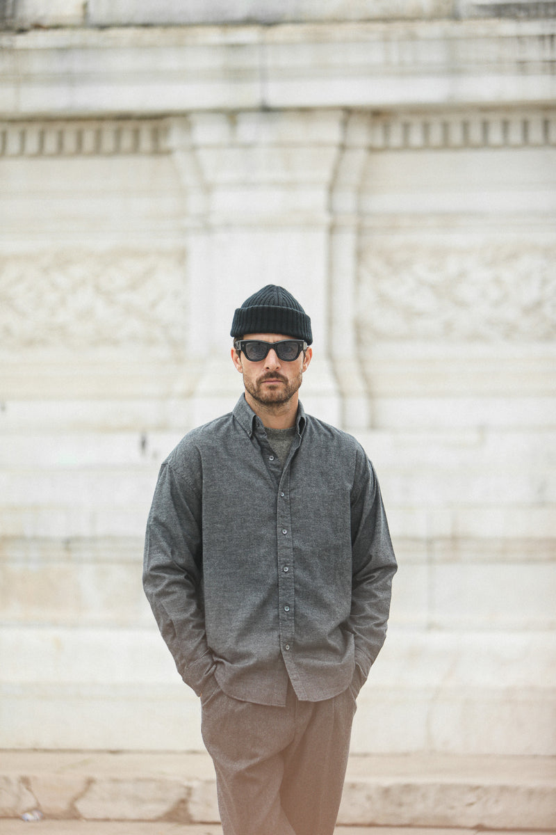 Chemise Flanelle Gris chiné - New Modern Fit