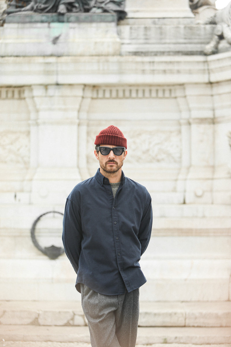 Chemise Flanelle Navy - New Modern Fit