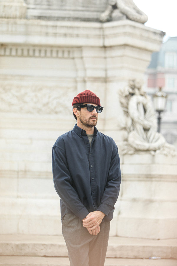 Chemise Flanelle Navy - New Modern Fit