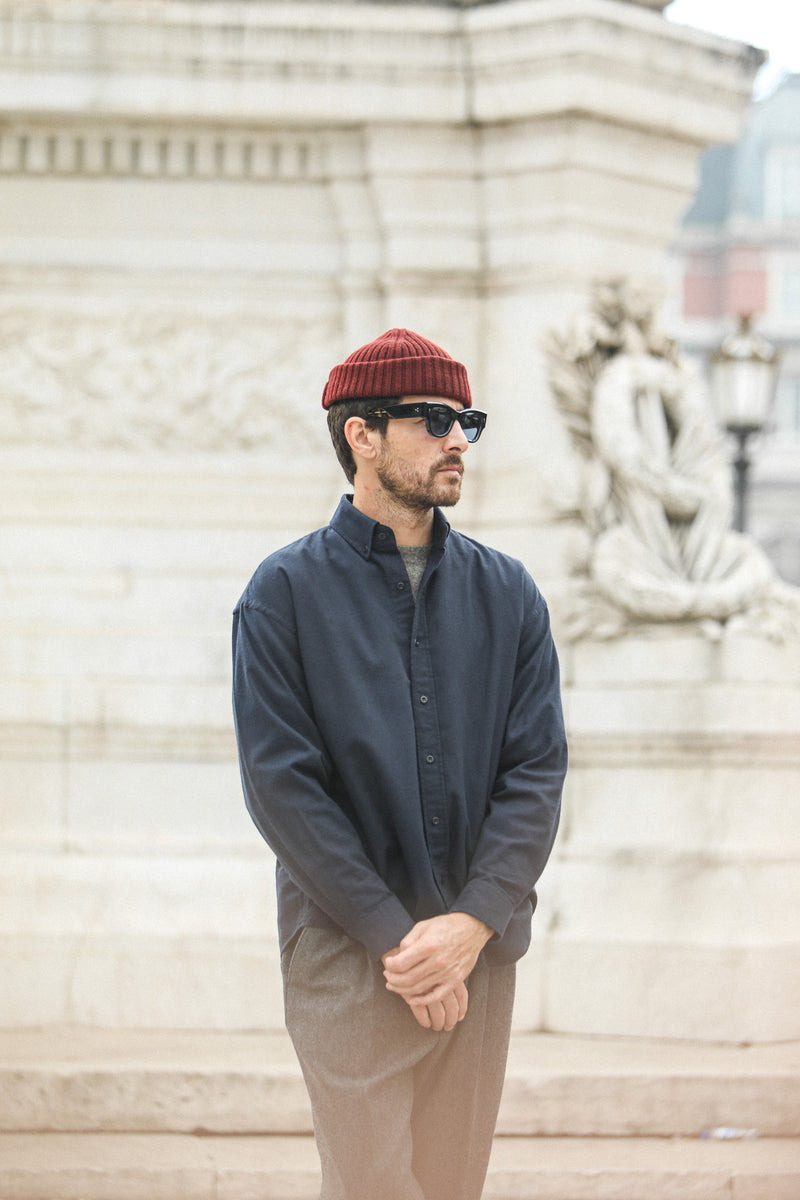 Chemise Flanelle Navy - New Modern Fit