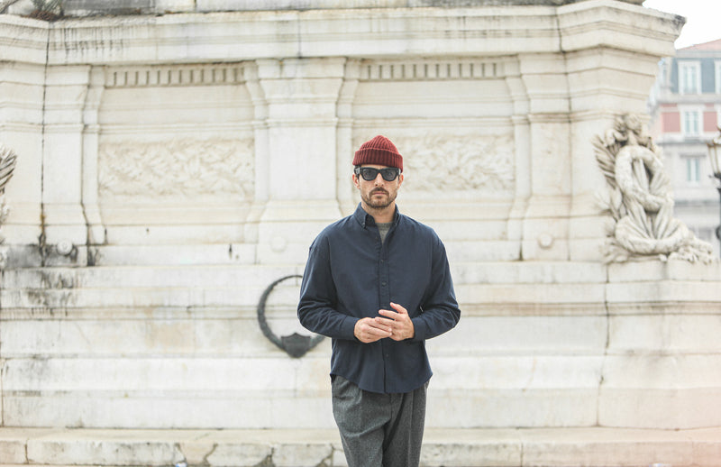 Chemise Flanelle Navy - New Modern Fit