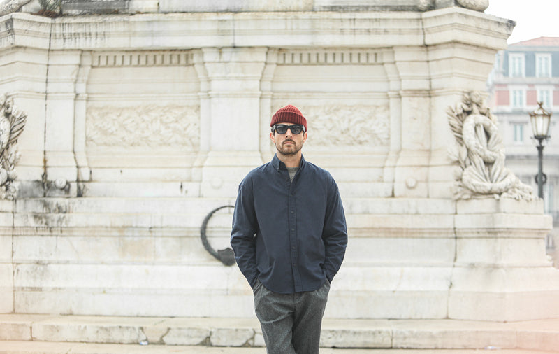 Chemise Flanelle Navy - New Modern Fit