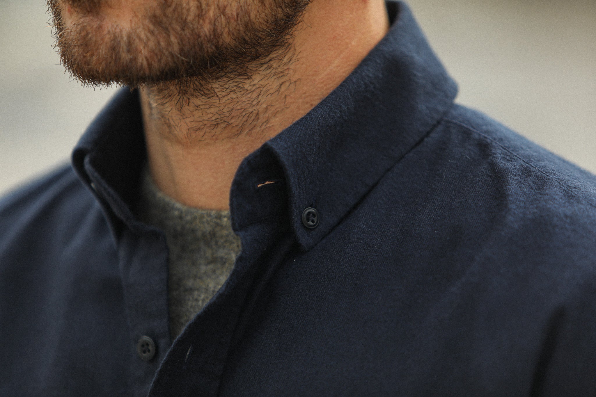 Chemise Flanelle Navy - New Modern Fit
