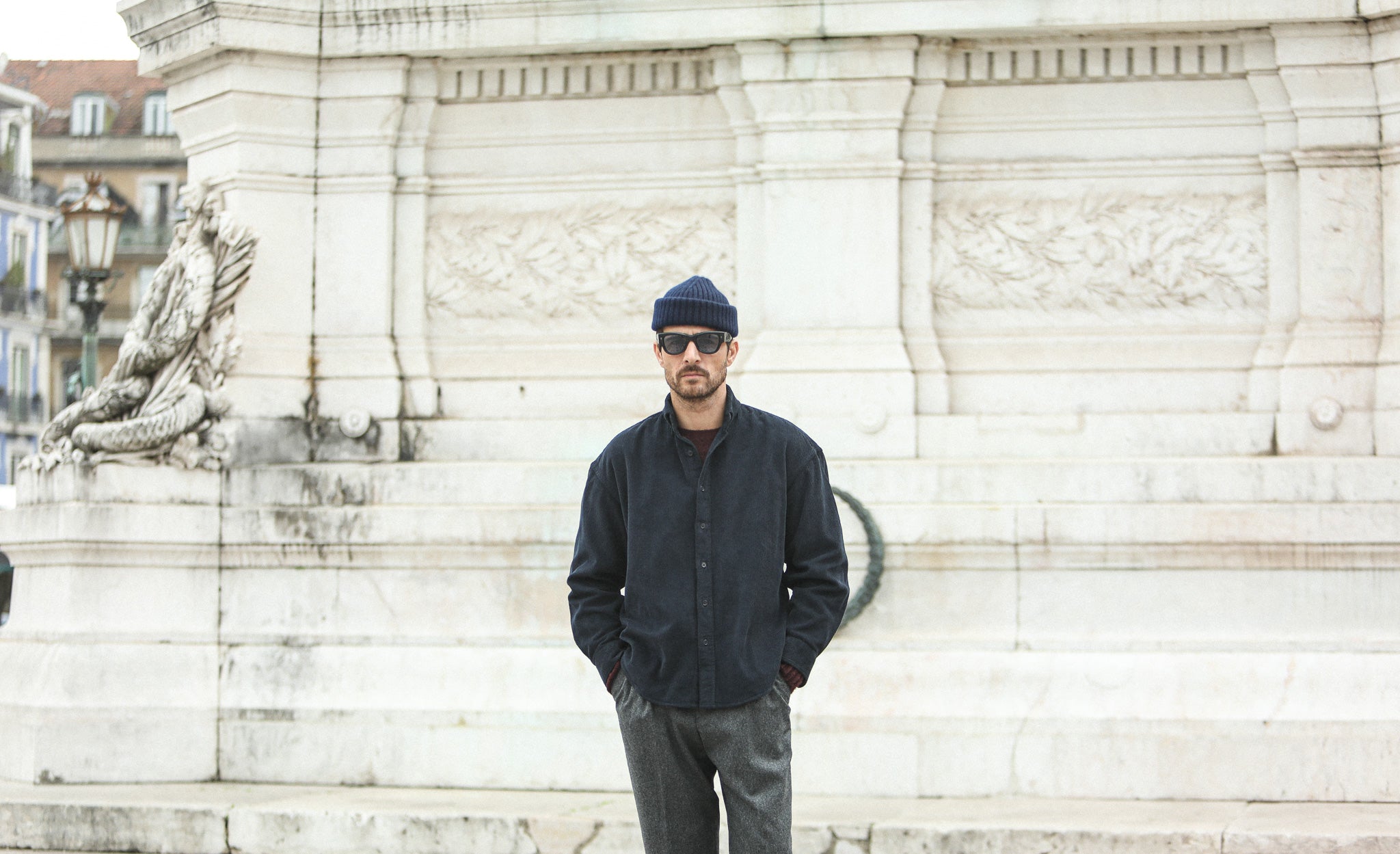 SOON - Surchemise Velours Dark navy - New Modern Fit