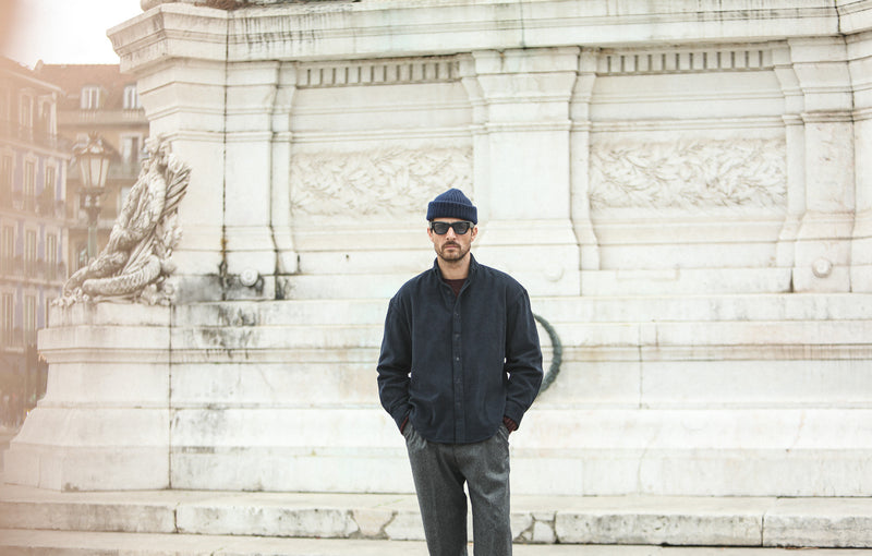 SOON - Surchemise Velours Dark navy - New Modern Fit