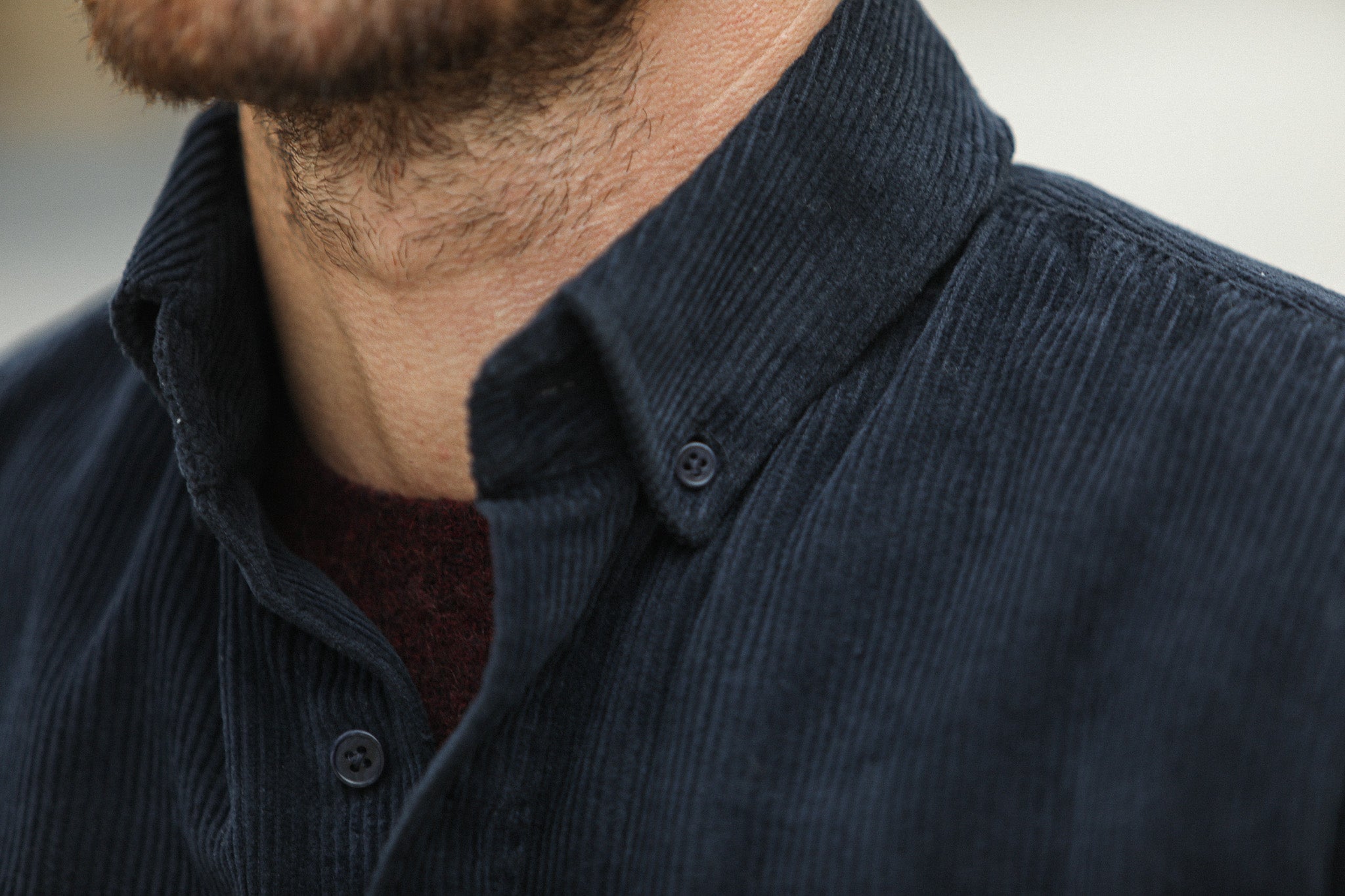 SOON - Surchemise Velours Dark navy - New Modern Fit