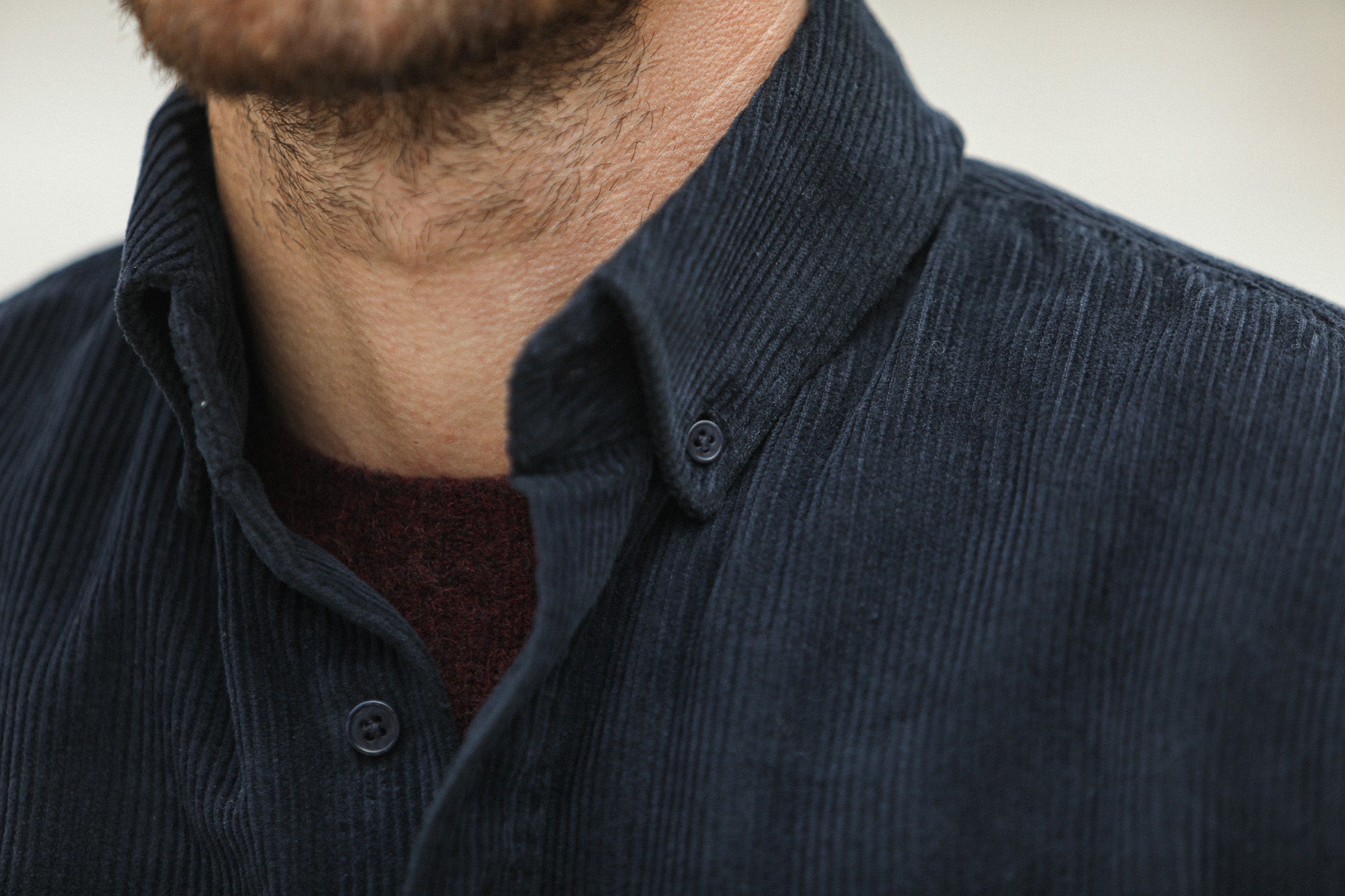 SOON - Surchemise Velours Dark navy - New Modern Fit