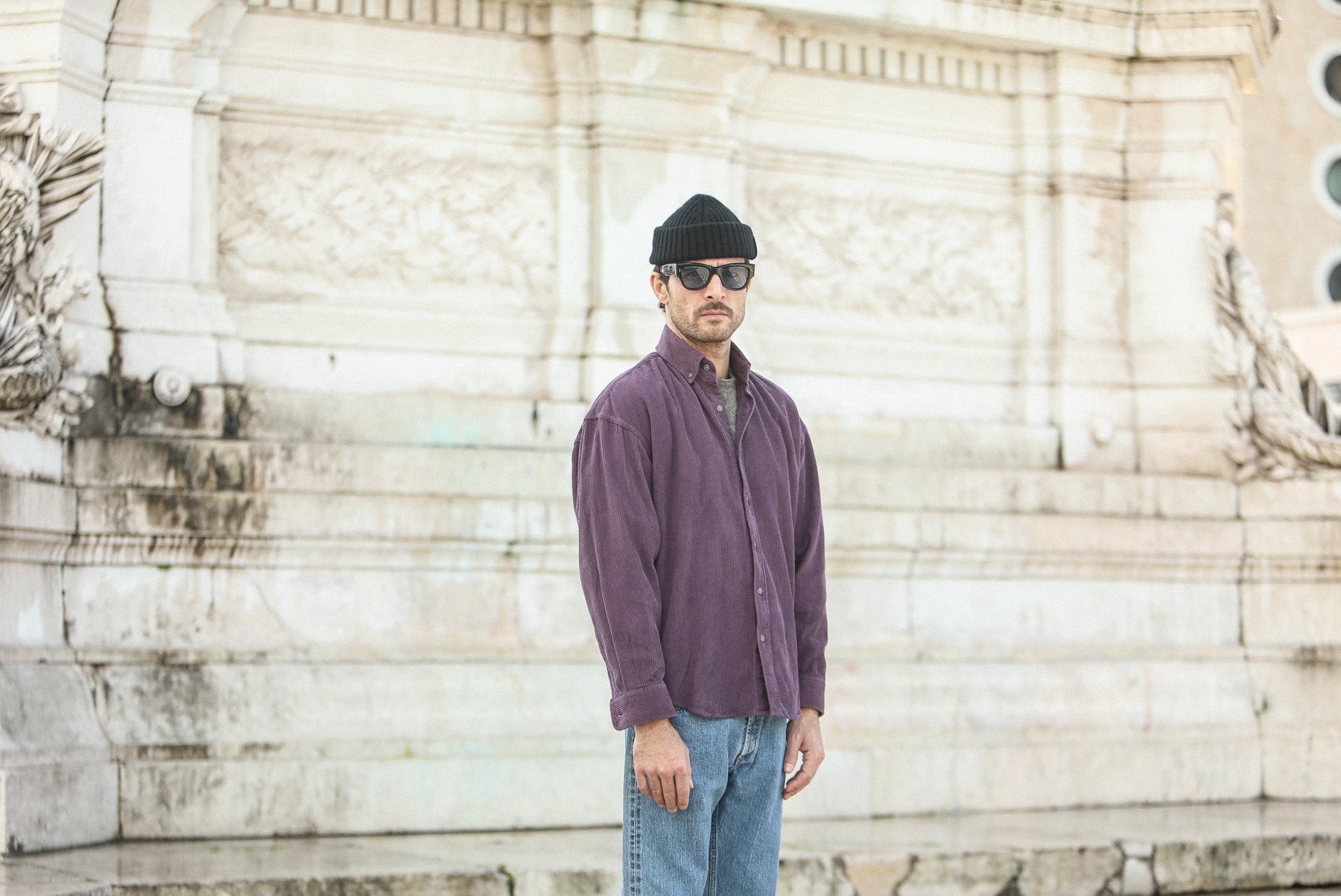 SOON - Surchemise Velours Violet - New Modern Fit