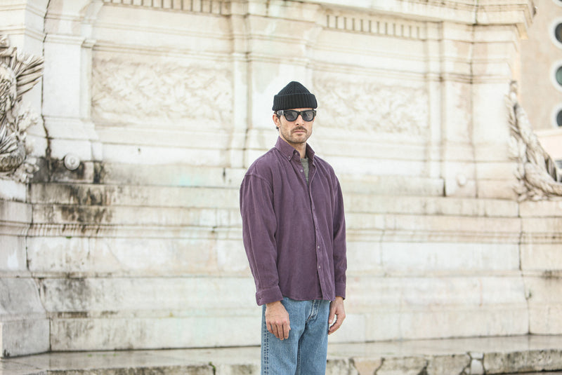 SOON - Surchemise Velours Violet - New Modern Fit