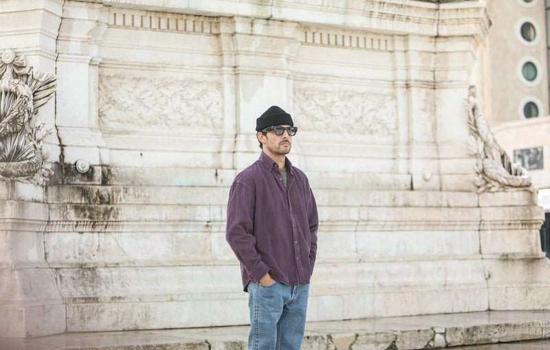 SOON - Surchemise Velours Violet - New Modern Fit