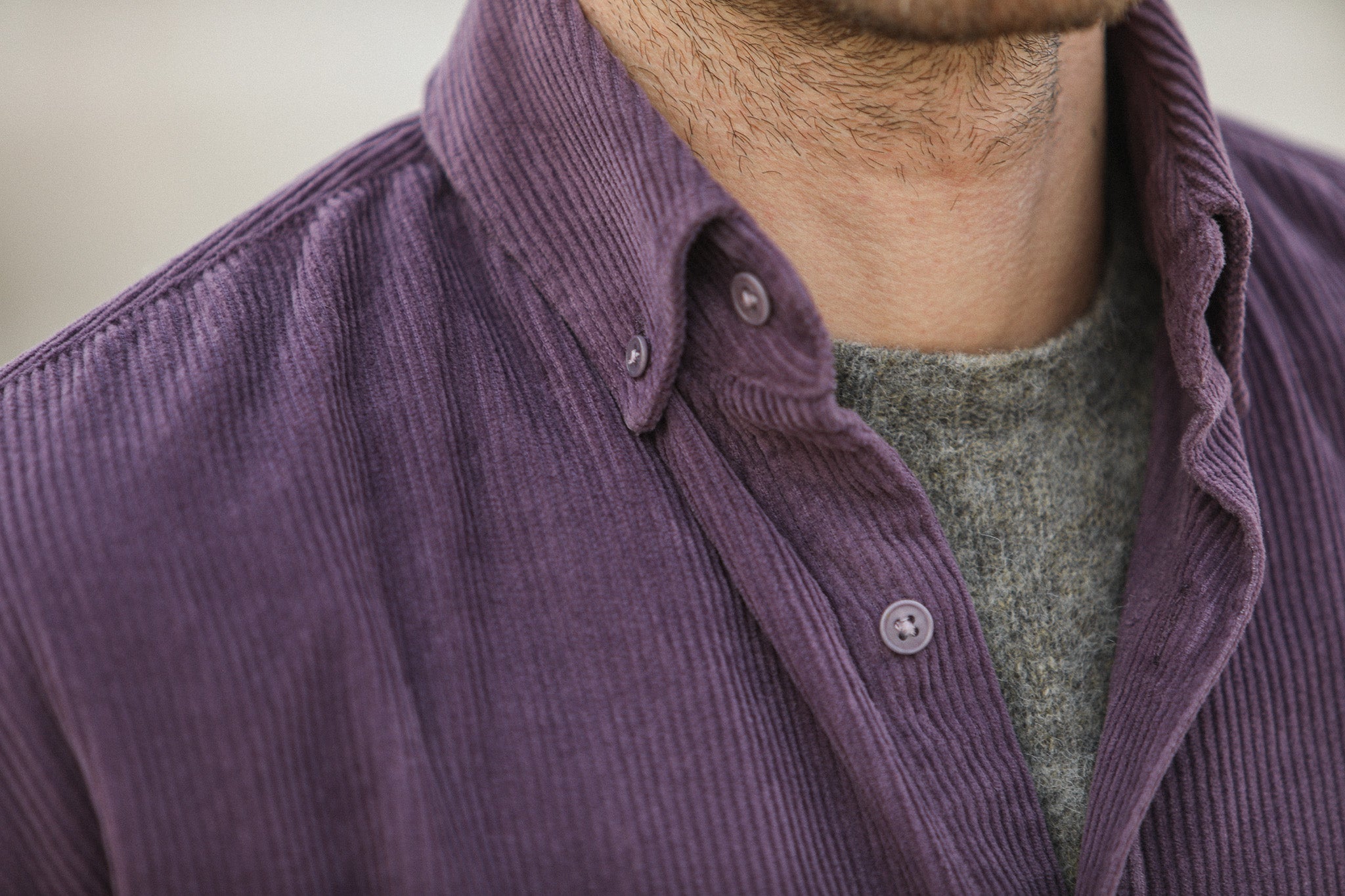 SOON - Surchemise Velours Violet - New Modern Fit