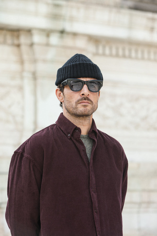 SOON - Surchemise Velours Purple - New Modern Fit