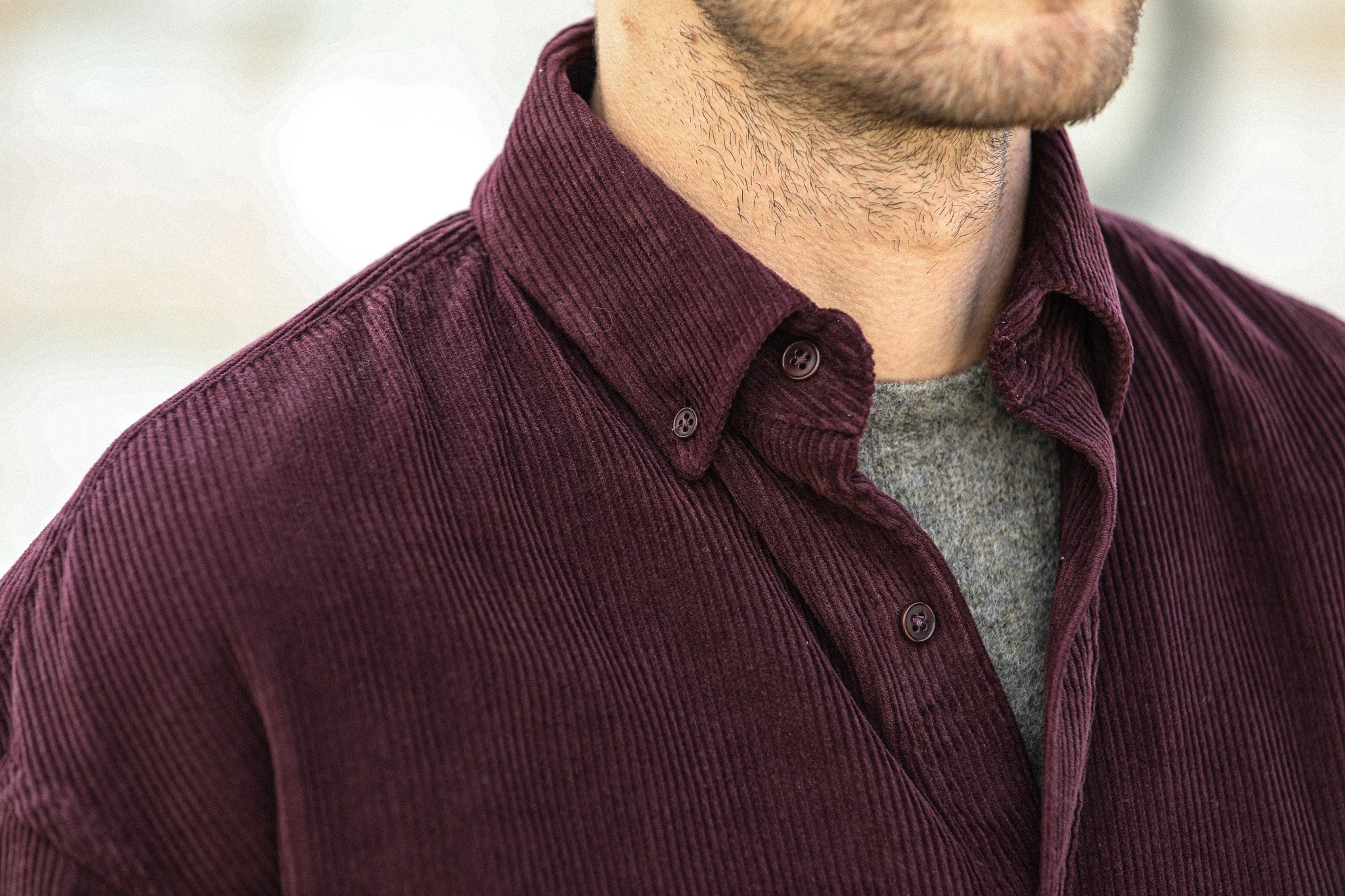 SOON - Surchemise Velours Purple - New Modern Fit