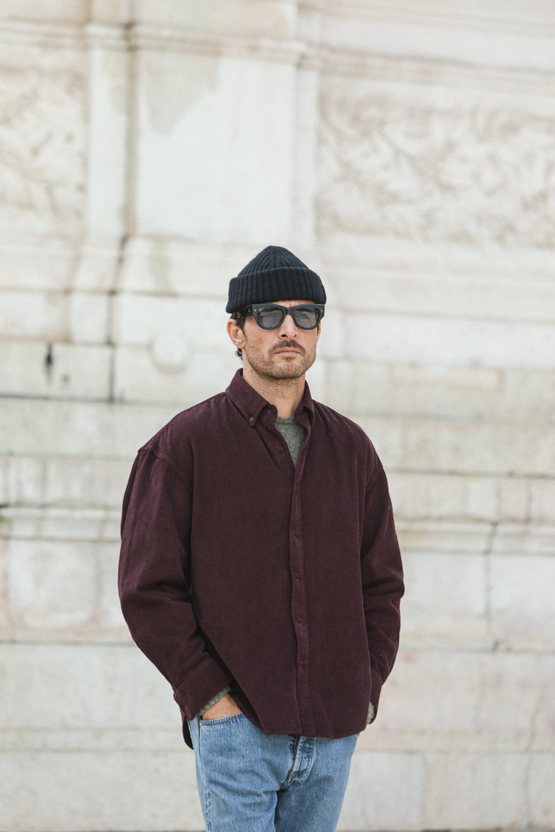 SOON - Surchemise Velours Purple - New Modern Fit