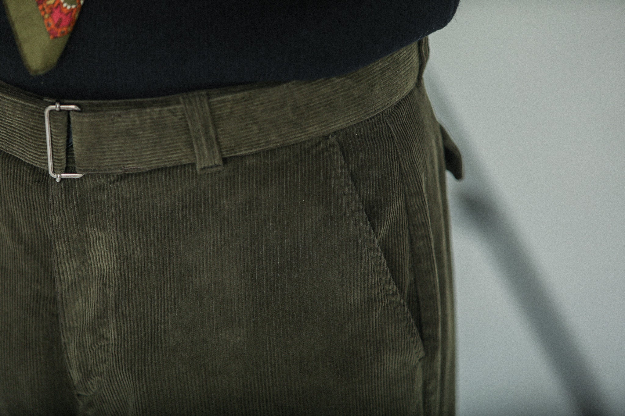 Military Pant Velours Khaki - Comfort Fit