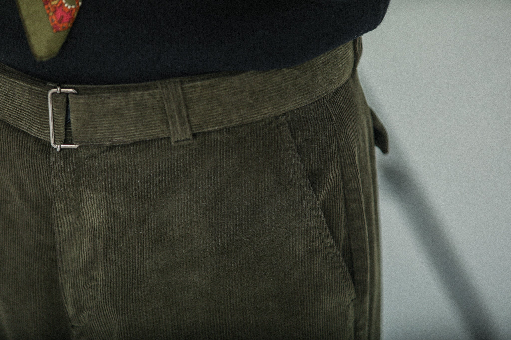 Military Pant Velours Khaki - Comfort Fit