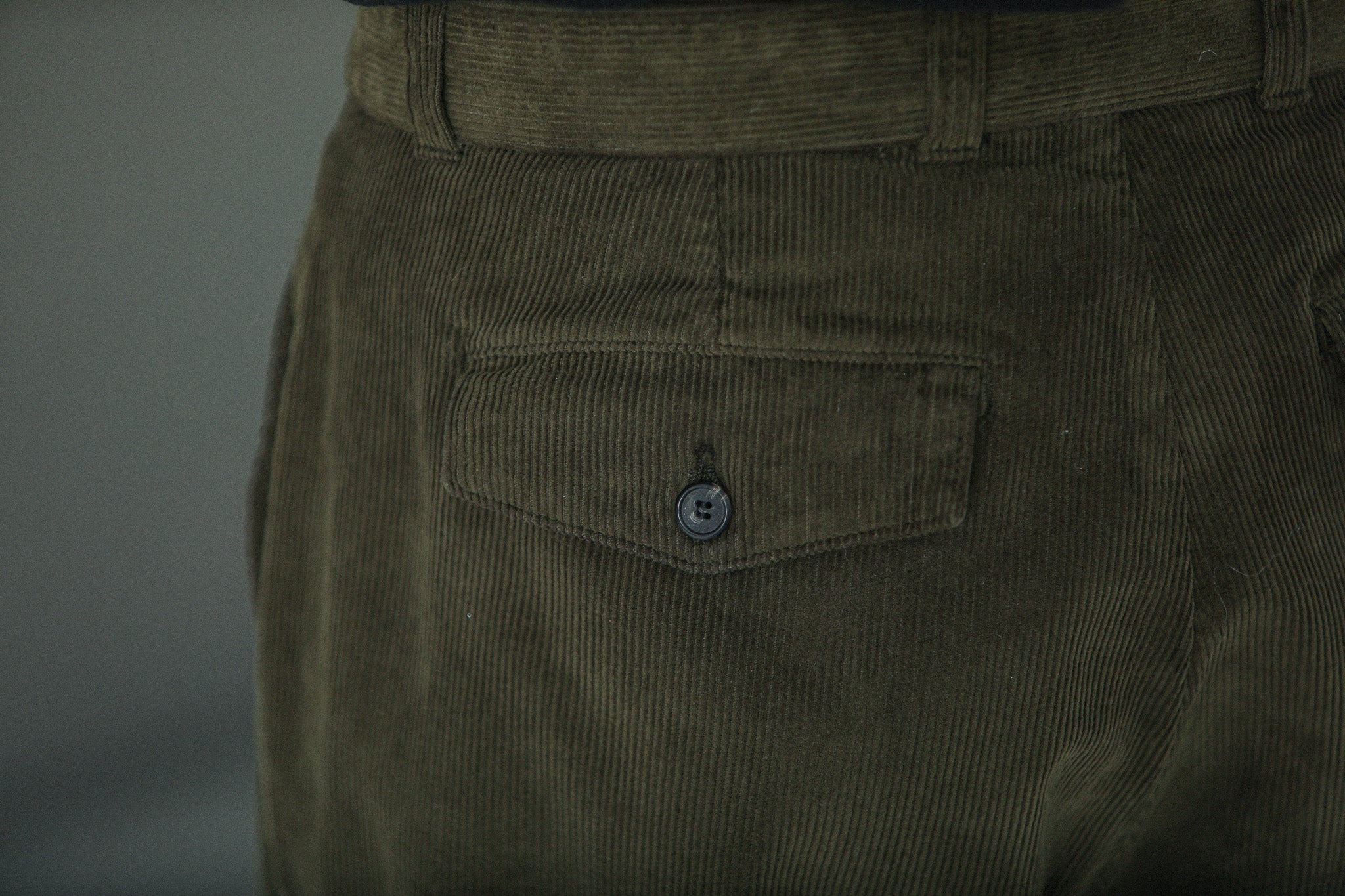 Military Pant Velours Khaki - Comfort Fit