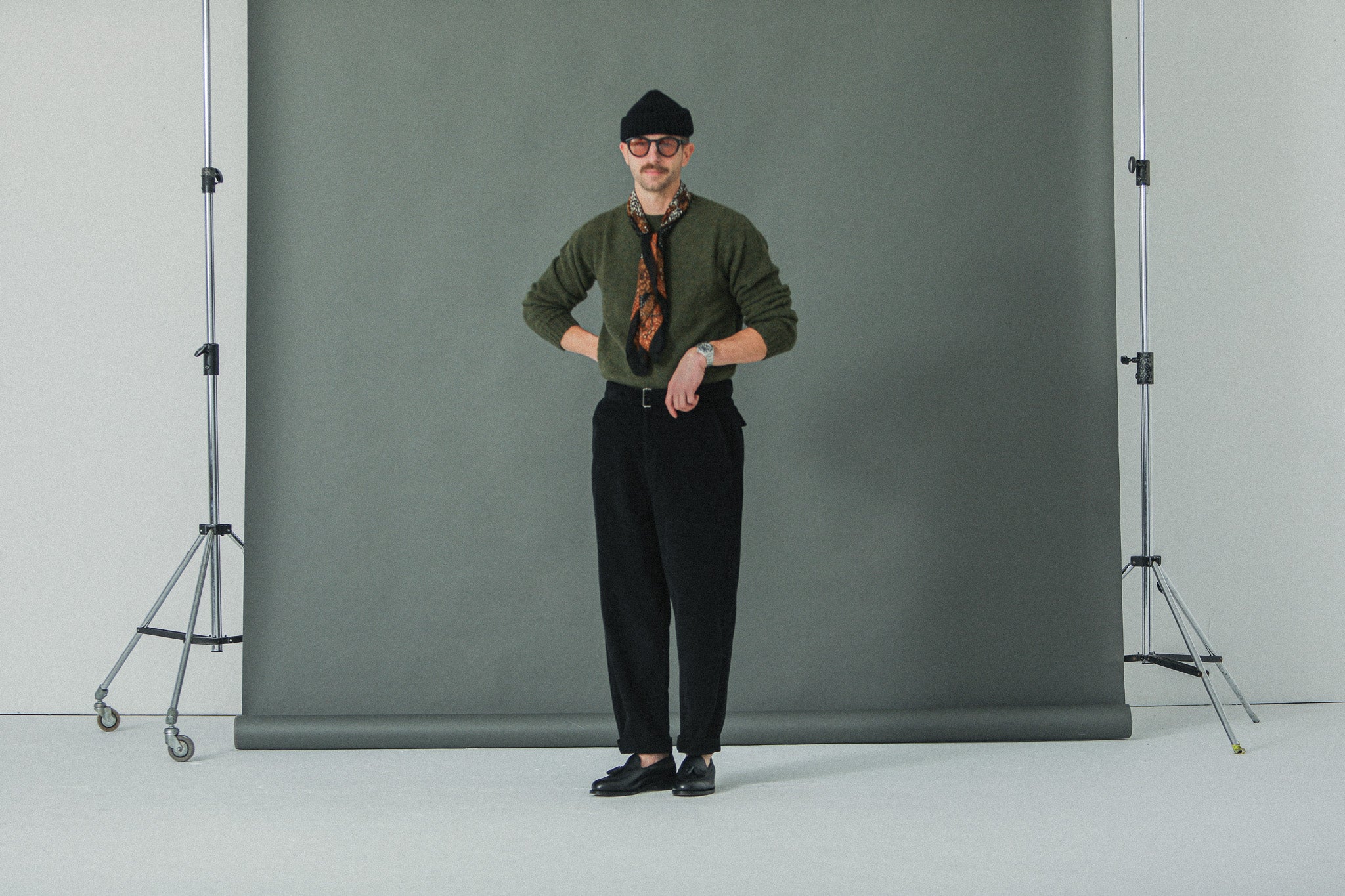 New- Military Pant Velours Noir - Comfort Fit